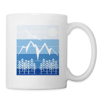 Segelflug Landschaft Design - Tasse - Weiß - Rechts