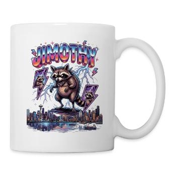 JIMOTHY Waschbär Retro - Tasse - Weiß - Rechts