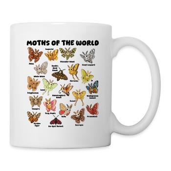 Moths of the World Kawaii Table Entomology - Mug - white - Right