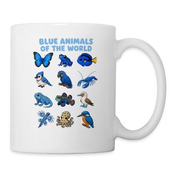  Blaue Tiere Der Welt Tierreich-tafel - Tasse - Weiß - Rechts
