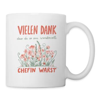 Chefin Abschied Jobwechsel Rente - Tasse - Weiß - Rechts