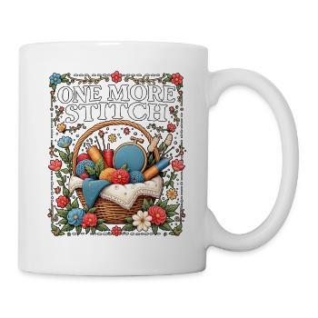 Un amour de broderie de plus au point - Mug blanc - blanc - Droite