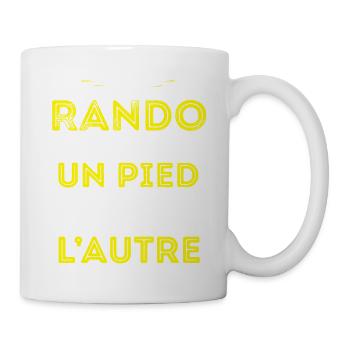 La Rando ça marche un pied après l'autre - Mug blanc - blanc - Droite