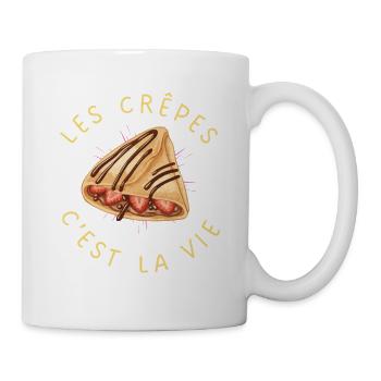 Les crêpes c'est la vie - Mug blanc - blanc - Droite