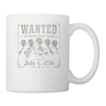 Wanted: Funny pictures of the founding fathers for the 4th of July - Mug - white - Right