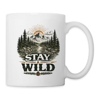 Stay Wild | Outdoor Nature Design - Tasse - Weiß - Rechts