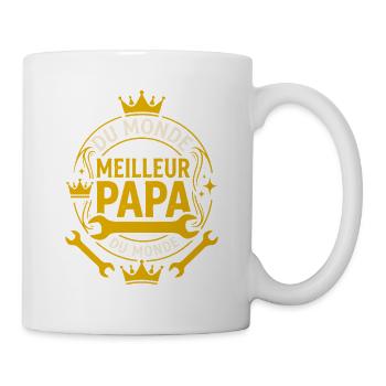 Meilleur Papa Du Monde Bricoleur Rétro - Mug blanc - blanc - Droite