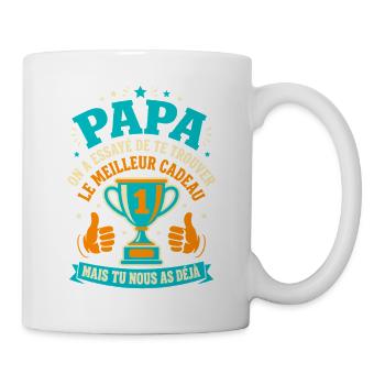 Papa Meilleur Cadeau C'est Nous Humour - Mug blanc - blanc - Droite