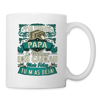 Vintage-Vatertags-Humorgeschenk zum Vater - Tasse - Weiß - Rechts