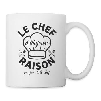 Le Chef A Toujours Raison Humour Cuisine - Mug blanc - blanc - Droite