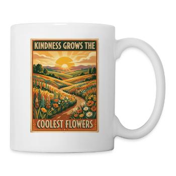 Kindness Grows The Coolest Flowers - Tasse - Weiß - Rechts