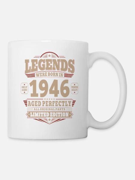 80th Birthday Gift Husband 1946 Vintage Retro - Mug - white