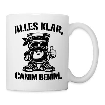 Alles klar, Canım Benim – Türkisches Teeglas Stree - Tasse - Weiß - Rechts