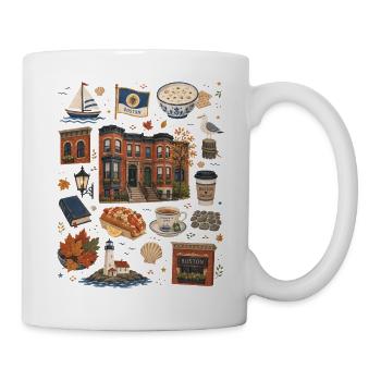 Boston | Küste & Geschichte - Tasse - Weiß - Rechts