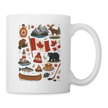 Kanada | Ahorn, Wildnis & Abenteuer - Tasse - Weiß - Rechts
