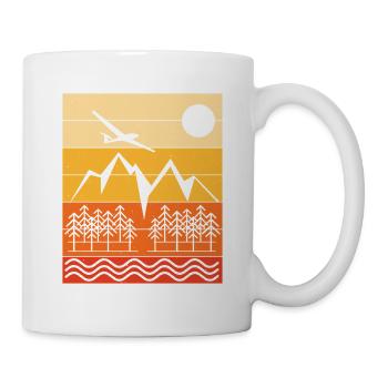 Segelflug Landschaft Design Sunset - Tasse - Weiß - Rechts