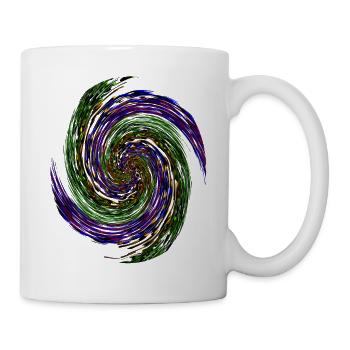 Farbenwirbel Neon Vortex - Tasse - Weiß - Rechts