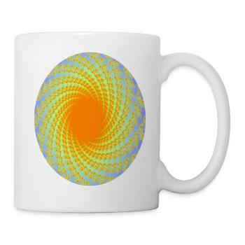 Spiral of orange in lavender - Mug - white - Right