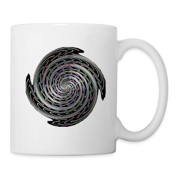 Neon Spiral Color Swirl - Mug - white - Right