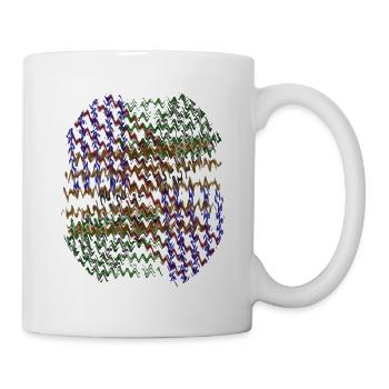 Kaleidoscopic circular pressure - Mug - white - Right