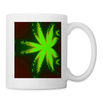 Neon Fractal Star Beam - Mug - white - Right