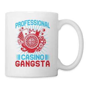 Gambling Fan Professional Casino Gangsta Casino - Tasse - Weiß - Rechts