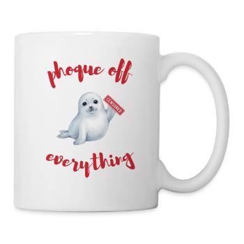 Alles abschließen – Fingerzeichen - Tasse - Weiß - Rechts