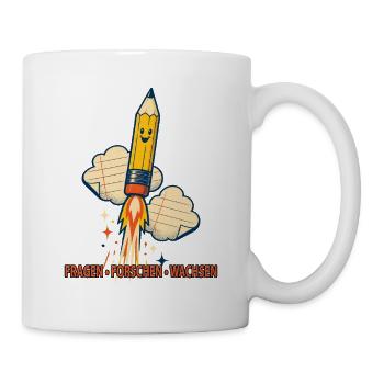 Fragen Forschen Wachsen - Tasse - Weiß - Rechts
