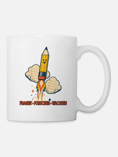 Fragen Forschen Wachsen - Tasse - Weiß