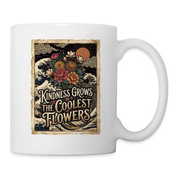 Kindness Grows The Coolest Flowers - Tasse - Weiß - Rechts