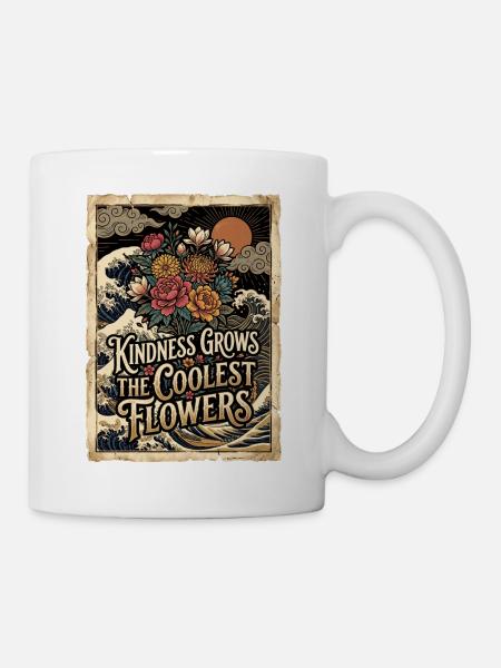 Kindness Grows The Coolest Flowers - Tasse - Weiß