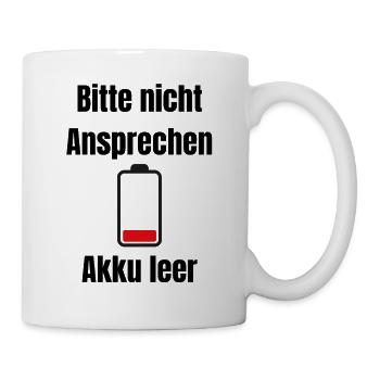 Niedrige Batterie Silhouette - Tasse - Weiß - Rechts