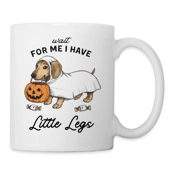 Dachshund Ghost Halloween Trick or Treat - Mug - white - Right