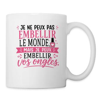 Prothésiste Ongulaire Cadeau humour personnalisé - Mug blanc - blanc - Droite