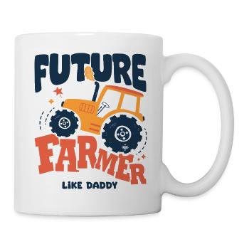 Futur fermier comme papa bébé tracteur - Mug blanc - blanc - Droite