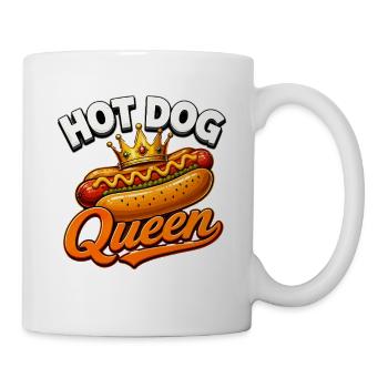 Hot Dog Queen Krone Streetfood Liebhaberin - Tasse - Weiß - Rechts