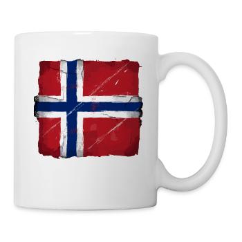 Norwegen Flagge Skandinavien Norwegen Fan - Tasse - Weiß - Rechts