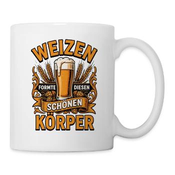 Weizen Formte Diesen Schönen Körper - Tasse - Weiß - Rechts