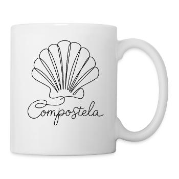 Compostela | Jakobsmuschel, Pilger, Santiago - Tasse - Weiß - Rechts