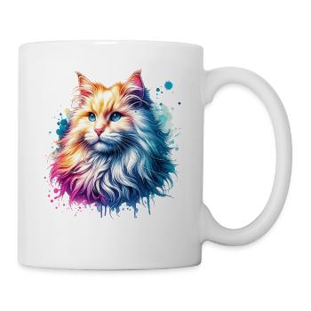 Turkish Angora Cat Motif - Mug - white - Right