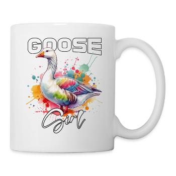 Oie Fille Oie - Mug blanc - blanc - Droite