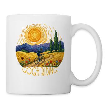 Gogh Riding Sunlit Field Cyclist - Tasse - Weiß - Rechts