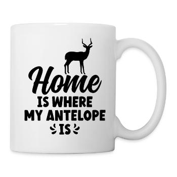 Antelope Silhouette Saying - Mug - white - Right