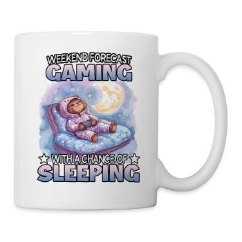 Gaming Weekend: Schlafender Sloth - Tasse - Weiß - Rechts