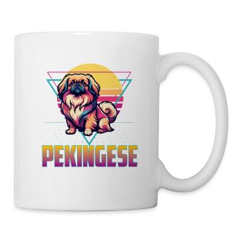 Pekingese - Peke Dog Mom Dad Lap Dog Lion Dog - Mug - white - Right