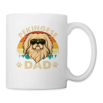 Pekingese Dad - Peke Dog Dad Owner Lap Lion Dog - Mug - white - Right
