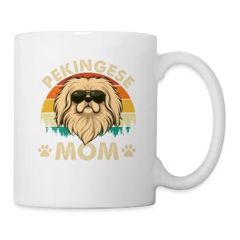 Proud Pekingese Mom - Peke Dog Mom Owner Lap Dog - Mug - white - Right