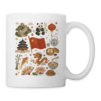 China | Wall, Panda & Tea Culture - Mug - white - Right