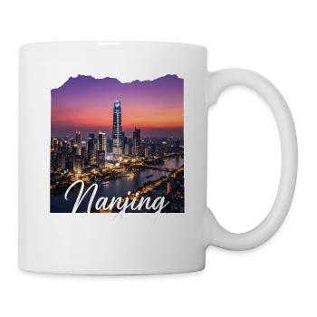 Nanjing Skyline Sunset - Mug - white - Right