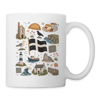 Cornwall | Cliffs, Coast & Seasickness - Mug - white - Right